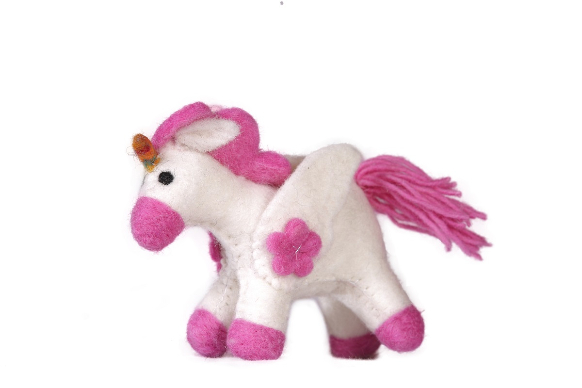Felt Handcrafted Woolen Unicorn Toy 