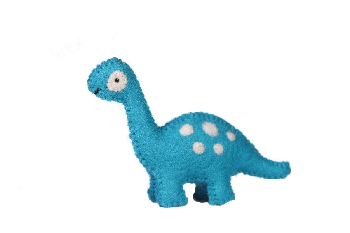  Blue colored felt handcrafted Dinosaur  