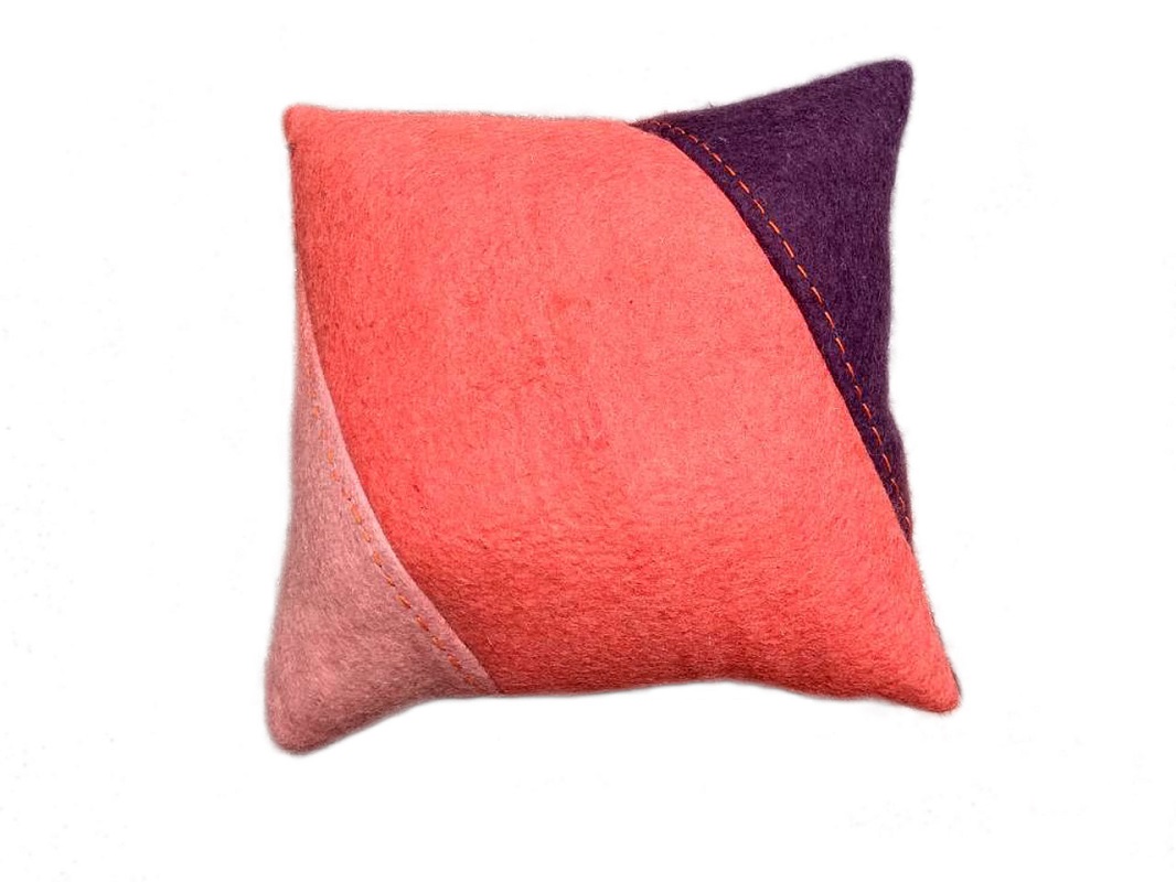 Woolen Fabric Multi colored Cushion